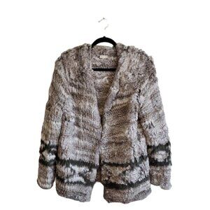 Ulla Johnson Farah Rabbit Fur Cardigan Sweater
